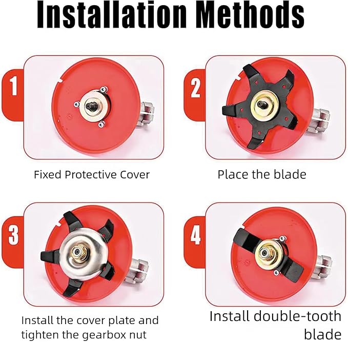 Upgraded Weeding Disc, Universal Weeding Disk, One Blade Replacement Heads, Weed Eater Blades, Weed Wacker Blade, Multifunctional Weeder Plate for Trimmer (2PC)
