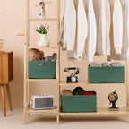 Large Storage Baskets for Shelves, Closet Organizers Bins for Clothes Blanket Towels, Baby Nursery, Toy Baskets Box, Woven Rope Baskets, 17 x 13 x 7.5”, 3 Packs Green