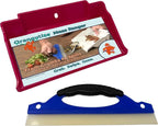 Mess Ranger | Patented Wet/Dry Cleanup Tool with Ramp & Reservoir | Captures 12oz of Liquid Spills & Pet Messes | Squeegee & Dustpan Set for Kitchen or Shop | Replace Paper Towels (Pink)