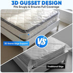 TICONN 2PK Plastic Mattress Bag for Moving Storage, Waterproof Mattress Protector Cover, Heavy-Duty Mattress Moving Supplies (1.5 mil, Queen)