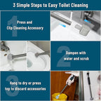 Pumice Stone for Toilet Cleaning,16.14In Extra Long Handle Toilet Pumice Stone Toilet Bowl Cleaner Brush Toilet Scrubber for Toilets Bathtubs Grills Sinks(Black)