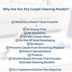 SaniClean Dry Carpet & Rug Cleaning Powder – Deep Cleans, Spill Cleanup, Spot & Stain Remover, Pet Mess | Brush In, Vacuum Out | For Large Areas Or Spot Treatment | No Harsh Chemicals