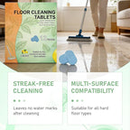 Floor Cleaner Tablets Hard Floor Cleaner Tablets, Deep Cleans for Multiple Hard Floors for Tile, Vinyl, Hardwood, Fresh Lemon Scent, Compatible with Robot Mops & Wet/Dry Vacuums(3PCS)