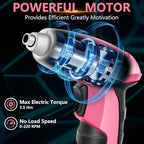 Pink Cordless Electric Screwdriver, 3.6V Rechargeable Small Electric Drill with 24pcs Driver Bit Set, Power 3.5Nm Screw Gun with LED Light for Women