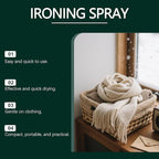 Cloth Ironing Spray for Wrinkle Release and Fabric Softener, 100ml/3.38 Fl Oz, Prevents Shrinkage and Hardening, Suitable for Steam or Dry Ironing, Fresh Scent