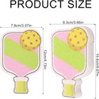4pcs Compact Kitchen Sponges, Reusable Pickleball Cleaning Cellulose Sponge Wood Pulp Pickleball Gift Fun and Quirky Kitchen Accessory Household Gadget