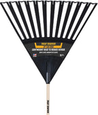 True Temper 2914912 Clog Free Poly Leaf Rake with 48 in. Hardwood Handle with Cushion Grip, 24 Inch