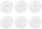 6 Pack Spin Mop Replacement Head for Hurrica, Mopnad, Cassabel and Other 360 Spin Mop Systems, Microfiber Spin Mop Refills (6pc-White)