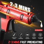 MtiolHig100W Hot Glue Gun Compatible with Milwaukee 18v Battery, Wireless Battery Powered for 18v Battery, Heavy Duty Full Size Glue Gun with 20pcs 0.43'' Glue Sticks for Crafts DIY & Repairs