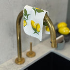 Reusable Paper Towels - 24 Pack - Roll of Washable Cotton Cloth Paper Towels - Paperless Reusable Napkins Cloth Washable - Absorbent + Long Lasting - Zero Waste Products - (Lemon)