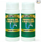 2 Pack Pipeline dredging agent, Drain Clog Remover Powder: Sink Drain Cleaner Unscented Fast Foaming for Kitchen, Bathroom Pipes & Floor Drains | for Routine Home