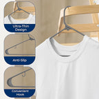 SereneLife Premium 20 Pack Plastic Hangers, Lightweight, Durable, Space Saving Clothes Organizers, Suitable for Shirts, Sweaters, Hoodies, Dresses, Kids Clothes, Good for Home Organization (Gray)