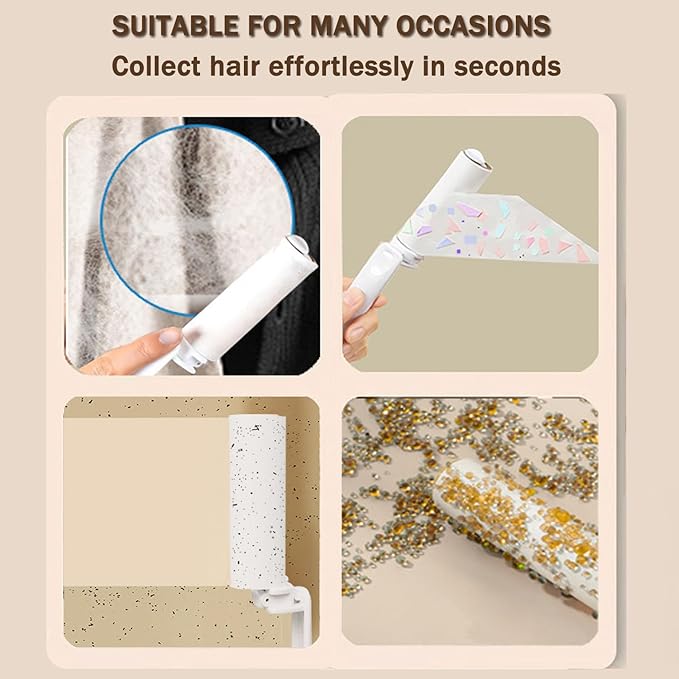 Mini Lint Roller Travel Size, Reusable Portable Lint Roller for Clothes, Travel Essentials with 150 Sheets Refillable, Sticky Small Pet Hair Remover for Purse Bag Car (Rose)