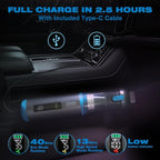 HAUSMEISTER Airflex One Cordless Car Vacuum 16000Pa, 4-in-1 Handheld Vacuum with Air Duster & Inflator, Portable Mini Vac for Car Detailing, Pet Hair, Keyboard Cleaning (Gray)