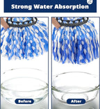 6 Pack Mop Replace Head, Mop Head Replacement, Microfiber, Machine Washable, Easy to Replace and Deep Cleaning, 313