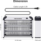 Upgraded 3800V Mosquito Zapper, High-Voltage Electric Bug Zapper Indoor Mosquito Killer Lamp Fly Moth Gnat Traps W/ 2 Replacement Bulbs