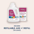 Truly Free Natural Fabric Softener | Non-Toxic for Babies & Kids Sensitive Skin | Plant-Based Laundry Softening Conditioner | Safe, Gentle & Chemical-Free | Unscented | 1 Pack with Jug