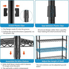 Golpart Over Washer and Dryer Shelves,Heavy Duty Laundry Room Storage Organization Clothes Drying Rack,5 Tier Adjustable Height Wire Shelving and Wire Basket with Hanger Rod&Hook,Space Saving Shelf | Heavy Duty, Clothes Drying Rack, Adjustable Height, ...