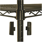 Alera ALE Complete Wire Shelving Unit w/Caster, Four-Shelf, 48 x 18 x 72, Black
