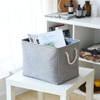 TheWarmHome Storage Basket for Organizing - 16x12x12 inch 3 Pack Fabric Storage Cubes, Cube Storage Bin for Shelves Closet Organizer Cloth Gift Toy (Grey)