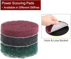 HARFINGTON 8pcs Drill Power Brush 2 inch Tile Scrubber Scouring Pads 800 Grit for Bathroom Kitchen Household Cleaning