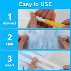 Duster Refill for Cleaning with 2 Handles, Heavy Duty Disposable Duster Kit Unscented Replacement Head Dust Removal Brush for Electronics, Furniture, Blinds, Ceiling Fans, Walls (80pack)