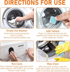 Washing Machine Cleaner Tablets 12 Pack, Deep Removes Residue, Grime and Odors,Washer Machine Cleaner for Front and Top Loader Washer Machines,6 Month Supply (1 PACK)