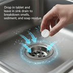 Drain, Toilet & Garbage Disposal Cleaning Tablets (10ct) – Powerful Deodorizing & Cleaning Tablets for Kitchen Sinks, Showers & Bathroom Drains – Non-Corrosive & Safe for Septic Systems