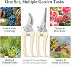 Pruning Shears,Ahoooot 2Pcs Pruning Shears for Gardening,Professional Garden Shears for Flowers, Bonsai and Fruits Picking (1pc Straight & 1pc Curved)