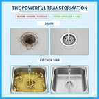 Sink & Drain Cleaner Powder, Fast Foaming for Kitchen, Bathroom,Toilet Pipes - Removes Grease, Hair & Food Waste - 130g (1)