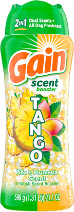 Gain Tango 2-in-1 Laundry Scent Booster Beads, Piña and Plumeria Scent, 21.1 oz, Laundry Beads with Dual Scents Plus All Day Freshness