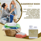Worldwide Nutrition Bundle: Tyler Glamorous Wash Icon Scent Laundry Liquid Detergent - Luxury Liquid Laundry Detergent - 4 oz, 112-gram Container and Multi-Purpose Key Chain