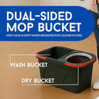 Easy Spin Microfiber Spin Mop and Bucket Set with Handle – Cleaning Tools for Home and Kitchen, Splash-Free Design, 360° Rotating Head, Ideal Cleaning Supplies for All Floor Types