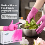 FINITEX Nitrile Disposable Latex-Free Gloves - 3.5mil 100/1000PCS Powder-Free Latex Free Cleaning Medical Exam Food Gloves