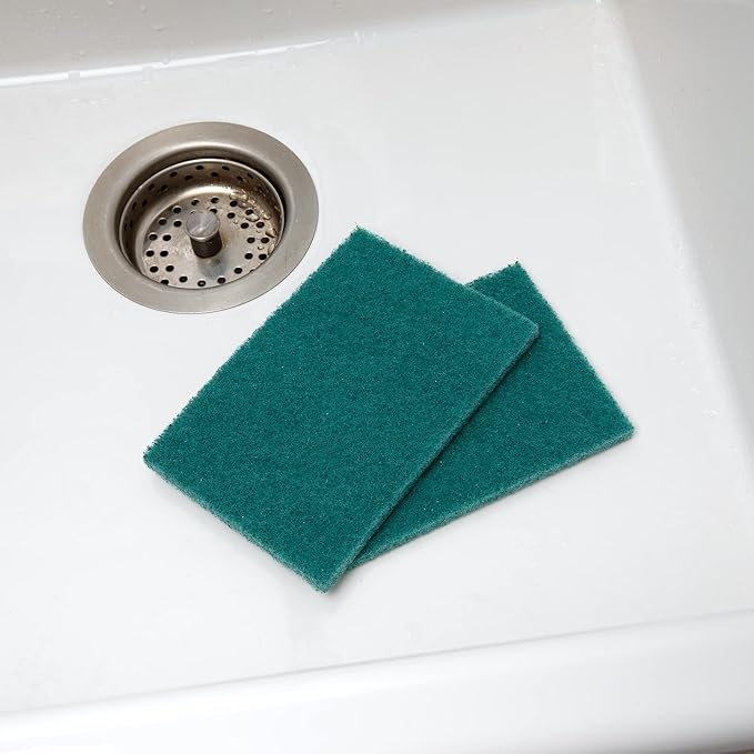 50 Pack Heavy Duty Scouring Pads 4x6 Inch – Green Scrubbing Pads, Non Scratch Bulk Scrub Pads for Kitchen, Dishes, Pots, Pans, Grill & Household Cleaning – Reusable Multipurpose Scrubber Pads