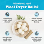 Wool Dryer Balls - Smart Sheep 3-Pack - XL Premium Natural Fabric Softener Award-Winning - Wool Balls Replaces Dryer Sheets - Wool Balls for Dryer - Laundry Balls for Dryer (Playful Pups)