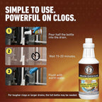 HVAC Guys Drain Dissolve 2PK | AC Drain Line Cleaner & Unclogger | Heat Generating Alkaline Formula | Prevents Overflow | Clears Hair, Grease, Gunk - 32oz