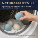 Farberware Wool Dryer Balls 4 Pack – Reusable 100% Wool Balls for Dryer – Natural Fabric Softener for Laundry, Towels & Bedding, Replaces Fabric Sheets & Liquid Softeners