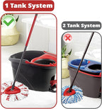 [2026 New Version] Mop Head Replacement - 40% More Cleaning Power，3 Pack Spin Mop Replacement Head for Easy Wring 1-Tank System, Easy Cleaning, Microfiber and Machine Washable