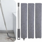 Retractable Gap Dust Cleaner with Extension Pole, Cleaning Tools with 3 Microfiber Dusting Cloths, Extendable Long Handle Duster for Cleaning Under Refrigerator Furniture Appliance