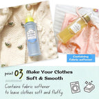 LAVONS Natural Fabric Conditioner for Sensitive Skin, Plant-Based Laundry Softener for Baby & Pet, Reduces Fabric Wrinkles, Long-Lasting Scent & Odor Control from Japan, BLUE BLOOMING, 20.3 Fl Oz