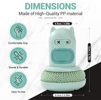 Dish Scrubber with Soap Dispenser, 2 Replaceable Sponges Included, Refillable Push-Button Handheld Sponge Scrubber, Palm Grip Kitchen Sink Cleaner for Dishes, Pots, Pans & Nonstick