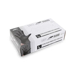 Safeguard, Nitrile Disposable Gloves, Powder & Latex Free, Box of 100 Gloves, Size Medium, Black