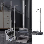 3 in 1 Broom and Dustpan Set Foldable Hand Broom for Home & Kitchen with Rotatable Standing Storage, Cleaning Brush, Buckle Type Brooms with Dustpan Combo Set Outdoor Brooms Cleaning Tool