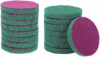 HARFINGTON 16pcs Scrubber Scouring Pads 180 Grits 5 Inch Drill Power Brush Hoop and Loop Surface Conditioning Disc Drill Scuffing Disc Scrub Pads for Home Kitchen Cleaning, Green