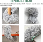 SetSail Extra-Long Dusters with Extension Pole 100-inch for Cleaning, Bendable Microfiber Head Washable Ceiling Fan Duster for High Ceilings, Furniture