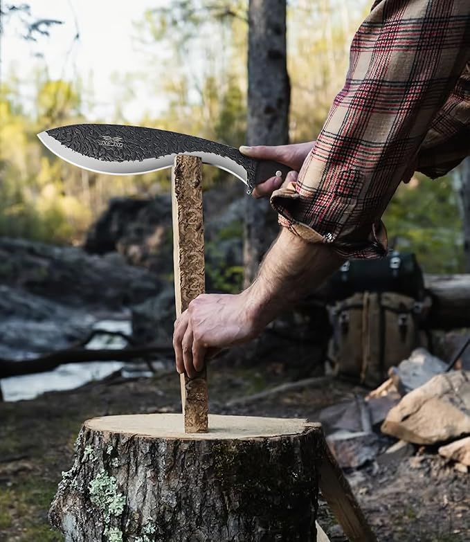 JXE JXO Machete, Full Tang Machete for Cutting Trees Heavy Duty, 3Cr13 Steel with Nylon Sheath for Yard Work, Bushcraft and Outdoor