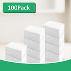 CONLI 100 PCS Scouring Pad Reusable Household White Scrubbing Pads for Cleaning, Multipurpose 6" x 4" Non Scratch Scrubbing Pads for Kitchen Dishes Pan Metal Grills