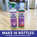 Don Aslett Clean & Brite Set (1 Quart Concentrate and 32 Oz Ready-To-Use Spray Bottle) Floor Cleaner | Restore Natural Shine of Hard Flooring Surface - Tile, Vinyl, Linoleum, Wood