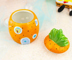 Silver Buffalo SpongeBob SquarePants Small Sculpted Ceramic Snack Jar Featuring Pineapple House and SpongeBob SquarePants, 5.2” x 5.2” x 6.6”